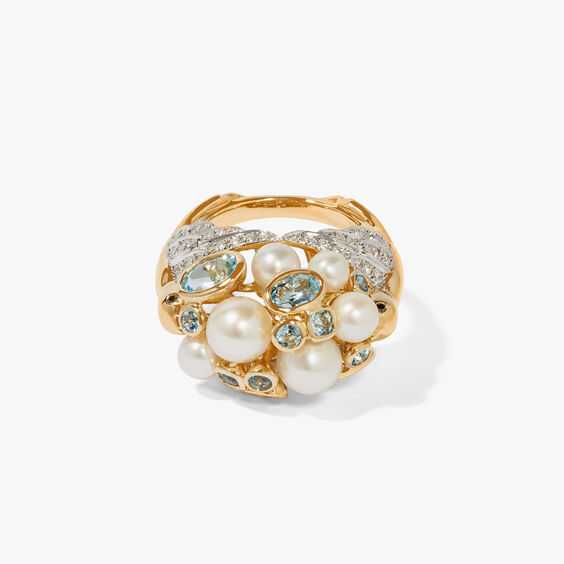18ct Gold Disco Ball Diamond Lovebirds Ring | Annoushka jewelley